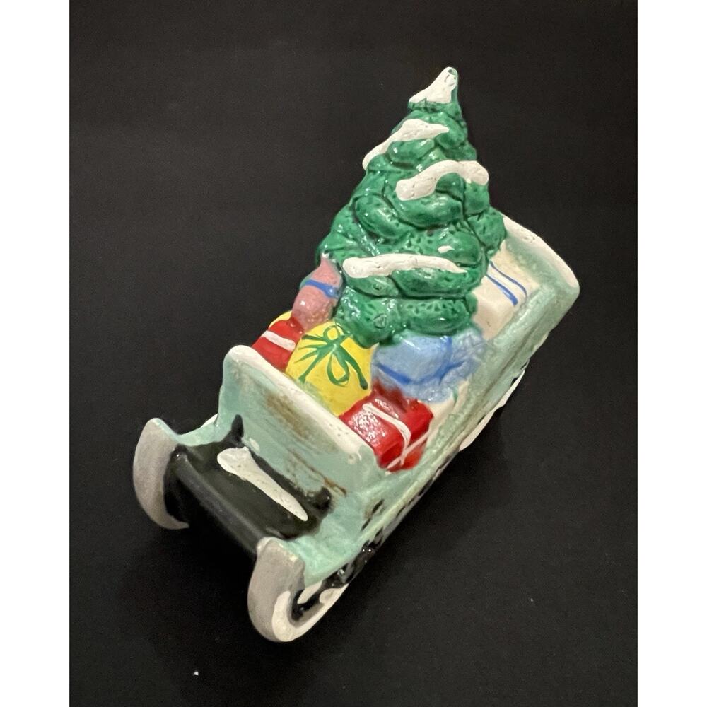 Vintage 1981 - 1986 Dept‎ 56 Snow Village Sleigh Retired No Box. Rare Find!